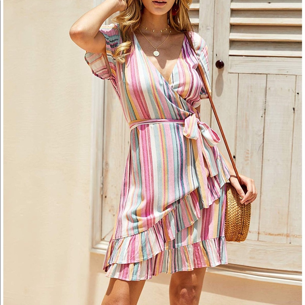 Faux wrap dress
